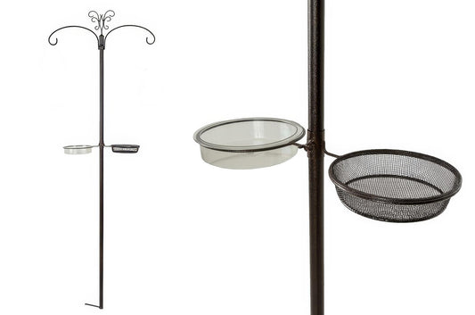 Chubby Twin Wild Bird Dining Station With Water Bowl & Dish