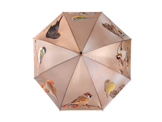 Fallen Fruits Autumn Birds Design Umbrella