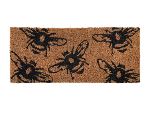 My Mat Coir Non-Slip Doormat Mat Buzzy Bee Insert 53 x 23cm