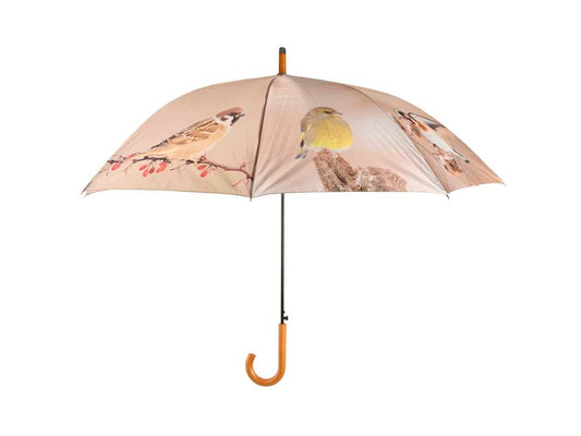 Fallen Fruits Autumn Birds Design Umbrella