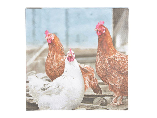 Fallen Fruits FSC Paper Napkins - Chickens