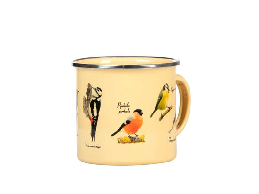 Fallen Fruits Garden Bird Enamel Mug