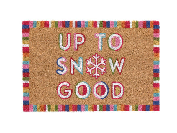 My Mat Coir Non-Slip Mat - Up To Snow Good Christmas Doormat  40 x 60cm