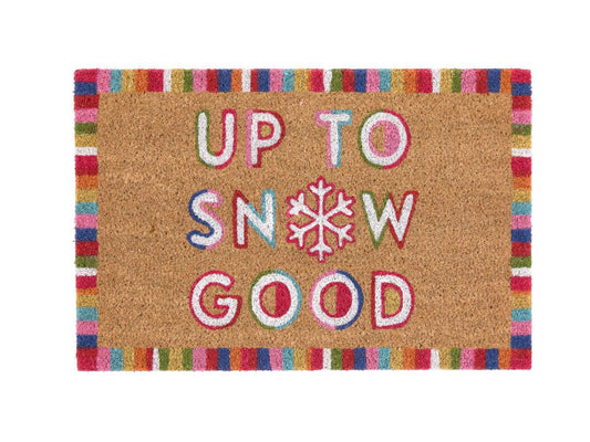 My Mat Coir Non-Slip Mat - Up To Snow Good Christmas Doormat  40 x 60cm