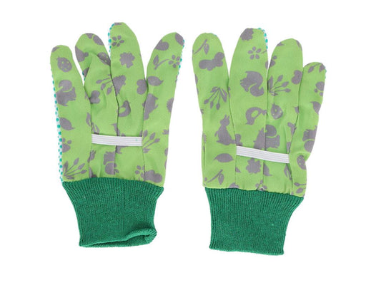 Fallen Fruits Kids Gardening Gloves - Green & Blue