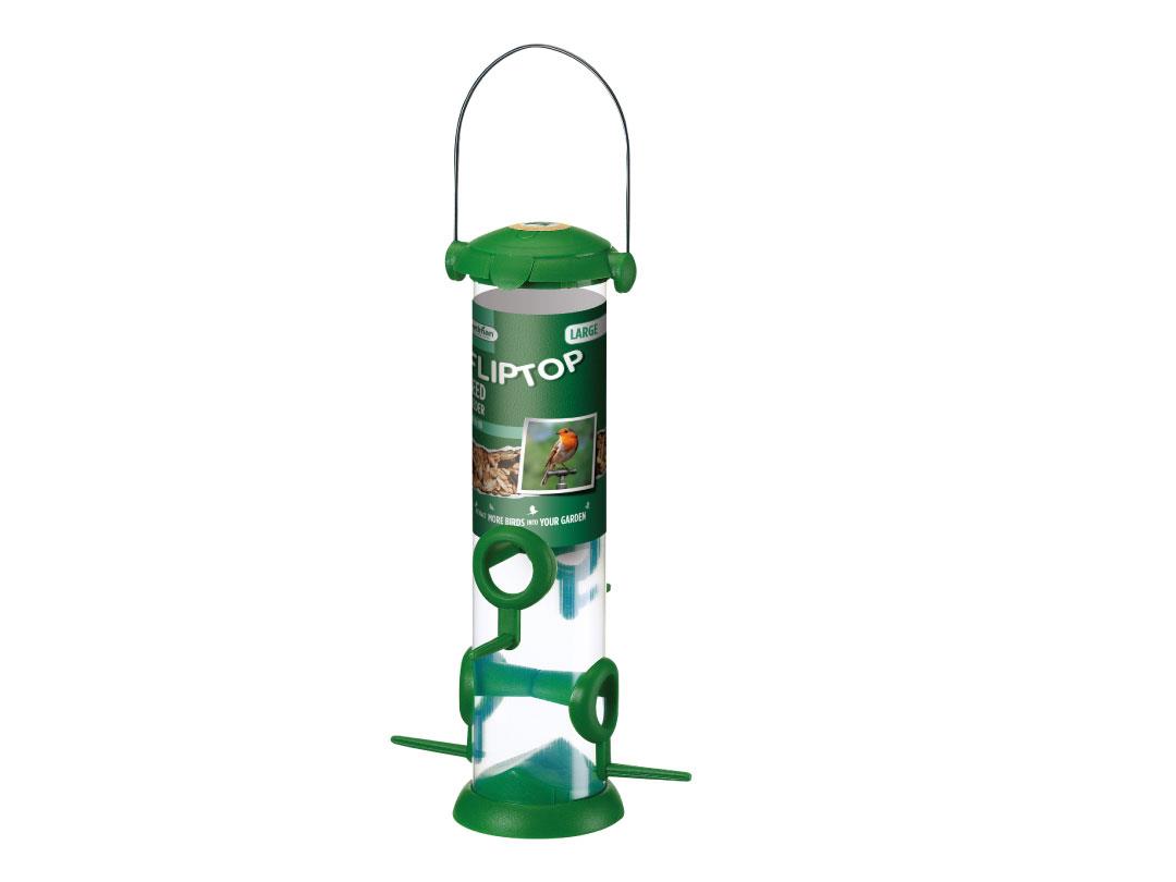 Gardman Flip Top Large Seed Feeder – Chubby Mealworms UK