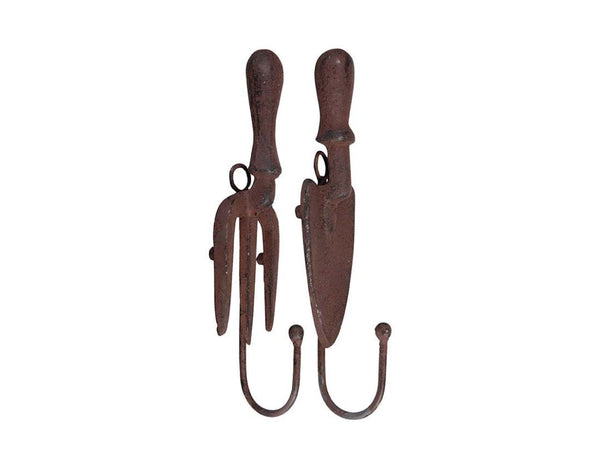 Fallen Fruits Cast Iron Garden Hook - Assorted Fork or Trowel