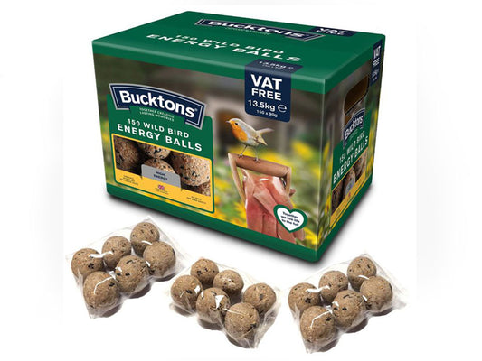 150 x 90g Bucktons Energy Boost Fat Balls (No nets)